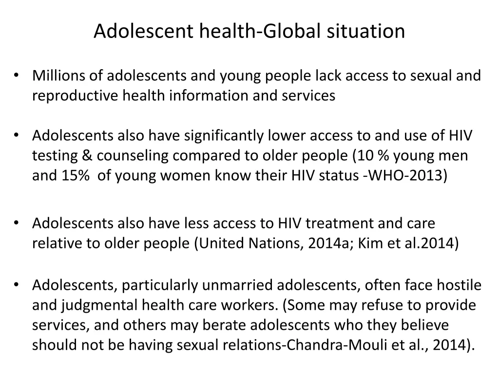 adolescent health global situation 6