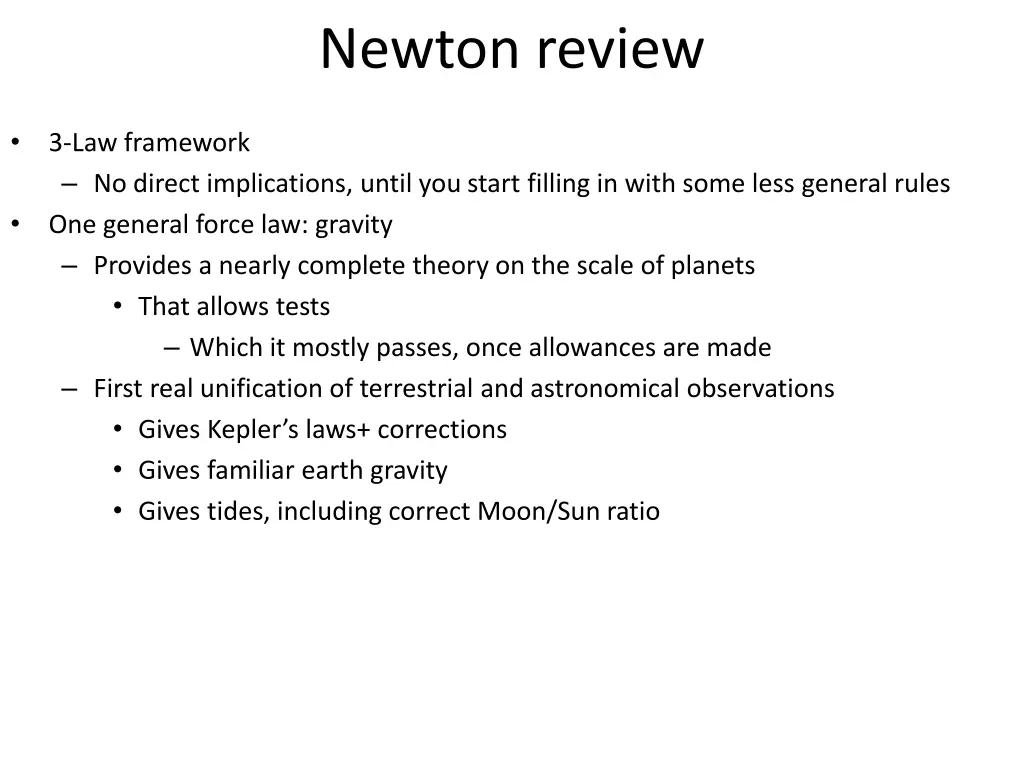 newton review