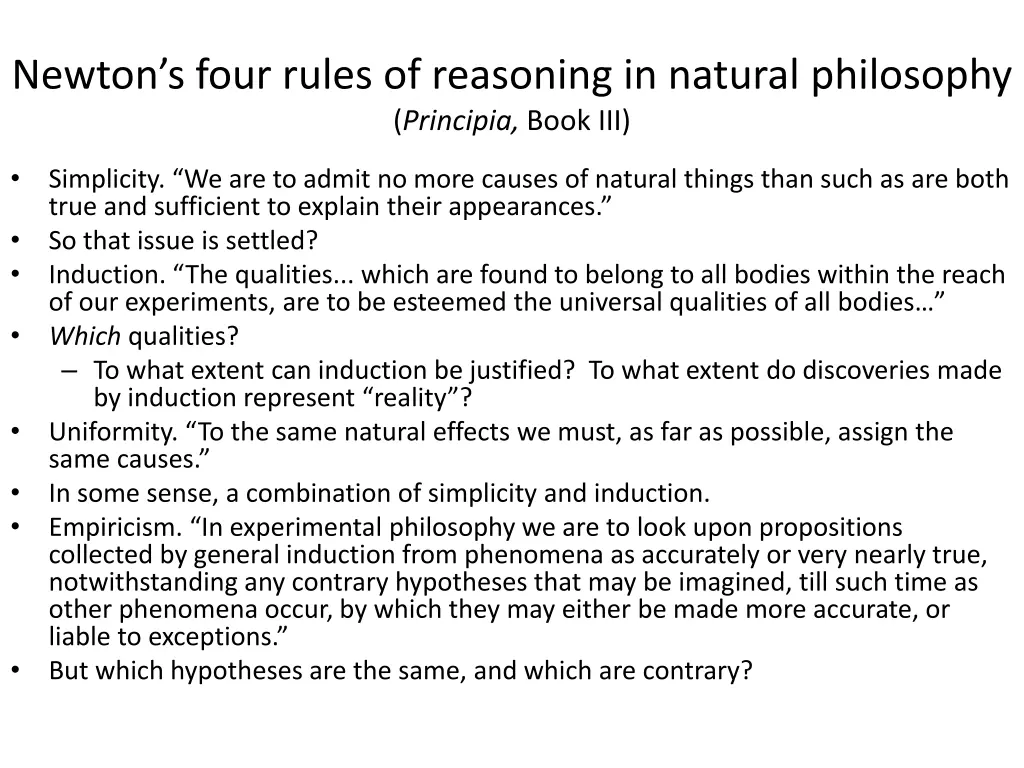 newton s four rules of reasoning in natural