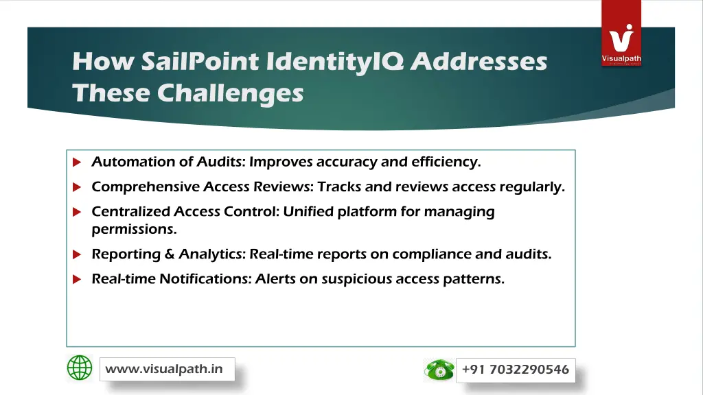 how sailpoint identityiq addresses these