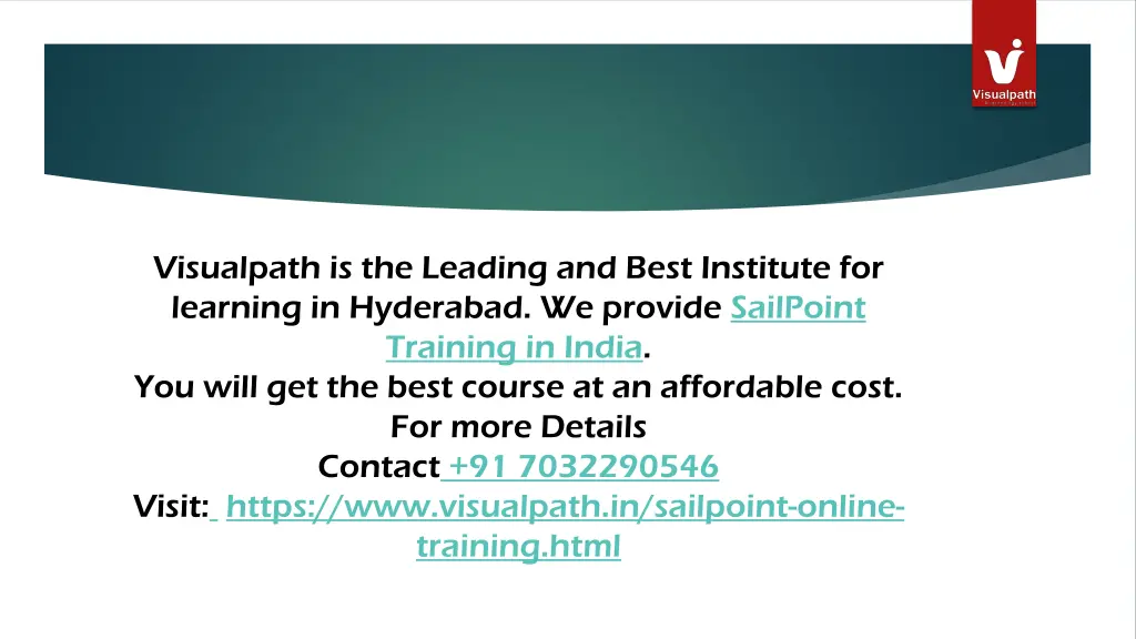 visualpath is the leading and best institute