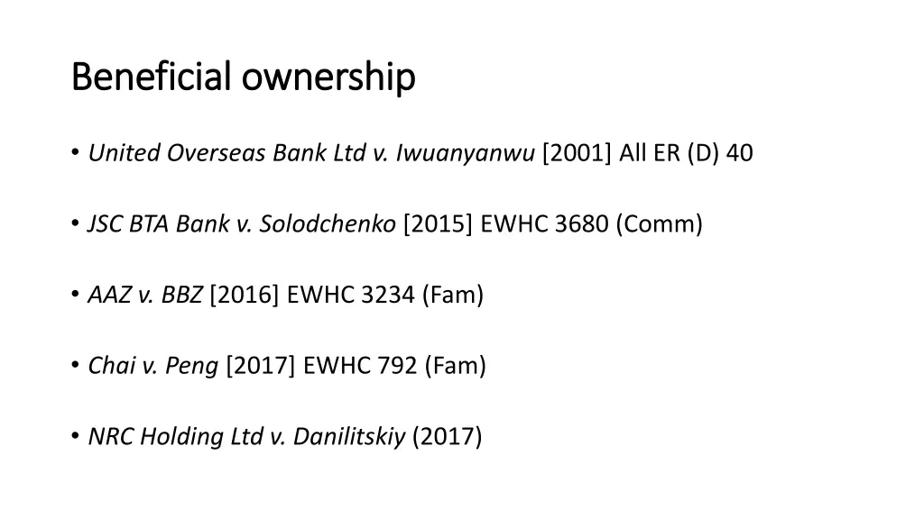 beneficial ownership beneficial ownership