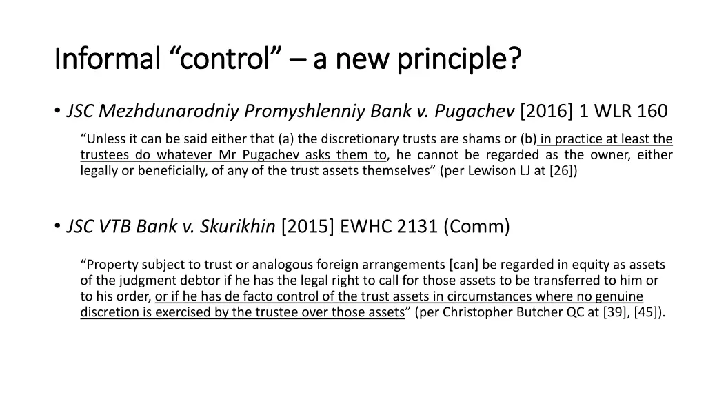 informal control informal control a new principle