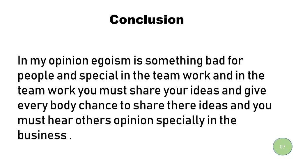 conclusion