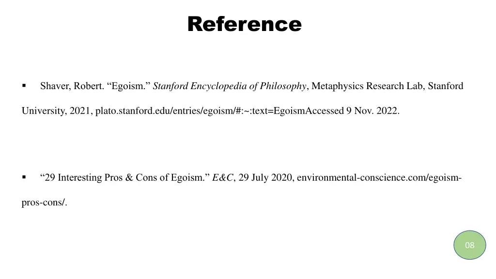 reference