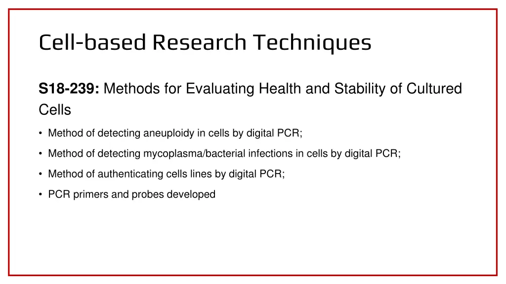 cell based research techniques 1
