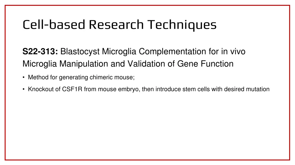 cell based research techniques 2