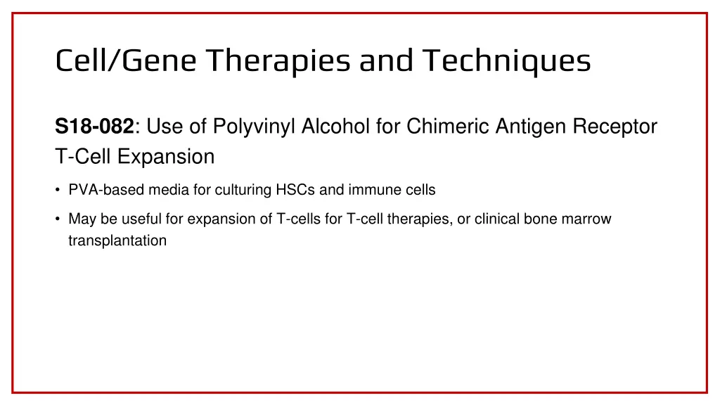 cell gene therapies and techniques 2