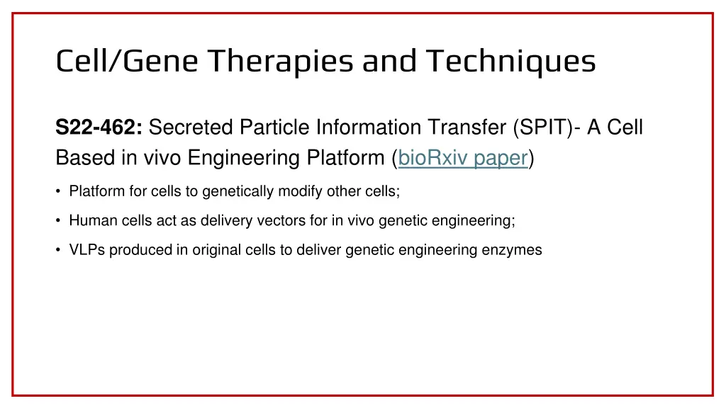 cell gene therapies and techniques 3