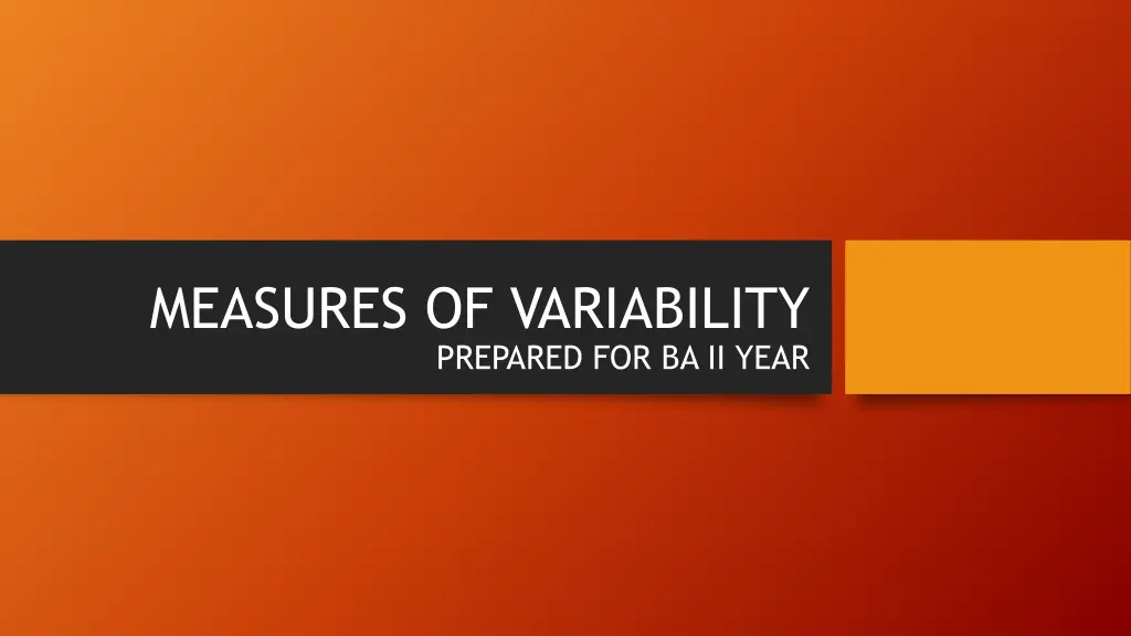 measures of variability prepared for ba ii year