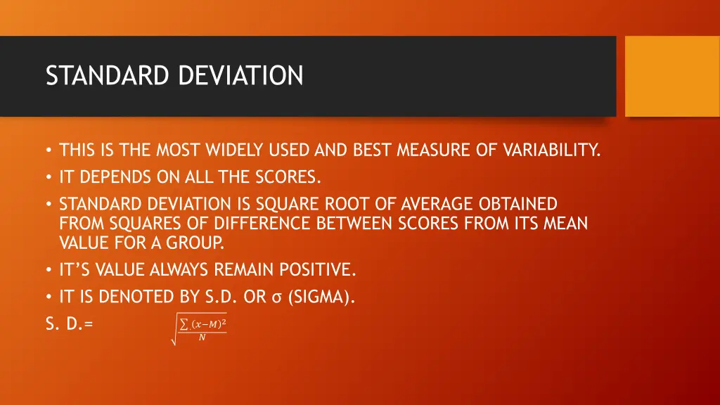 standard deviation