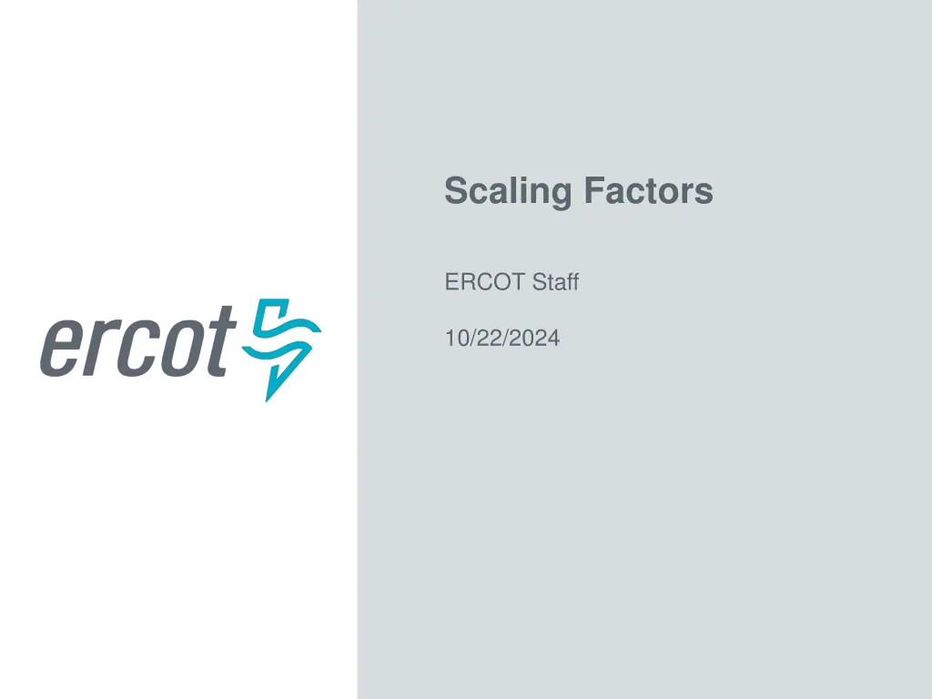 scaling factors