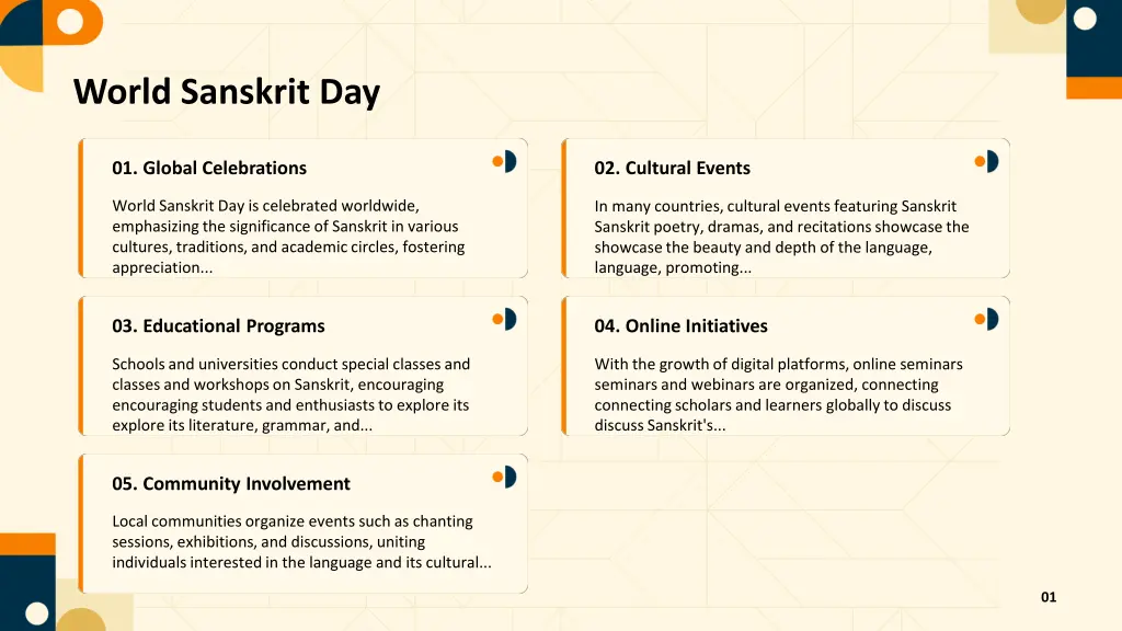 world sanskrit day 1
