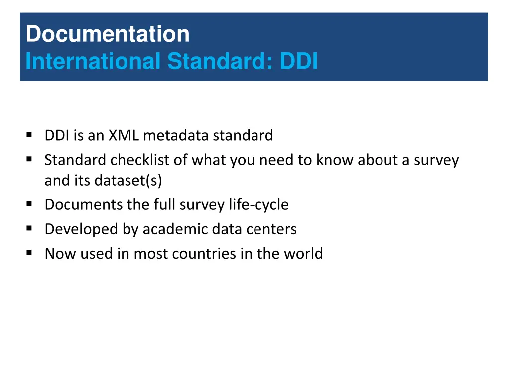 documentation international standard ddi