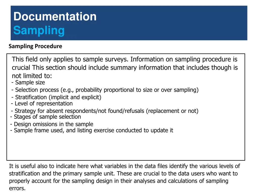 documentation sampling 1
