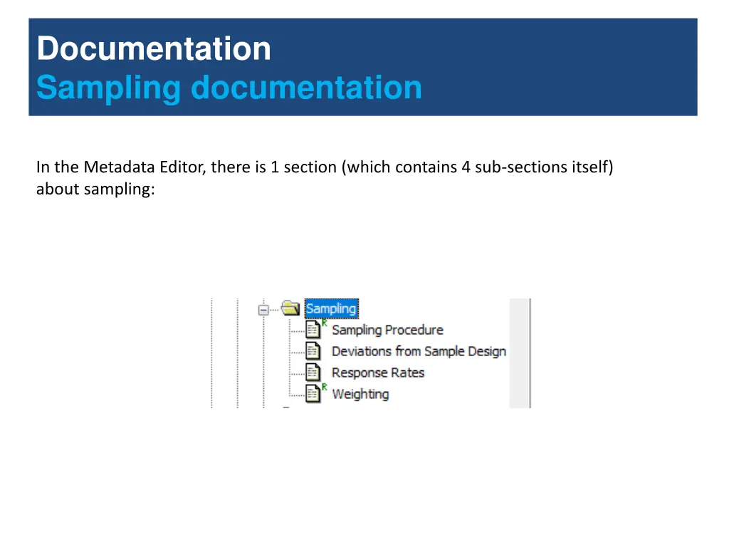 documentation sampling documentation