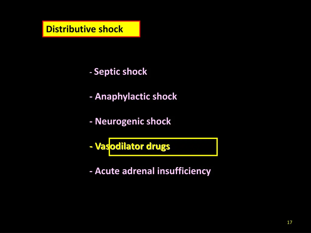 distributive shock 1