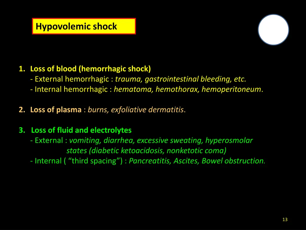 hypovolemic shock