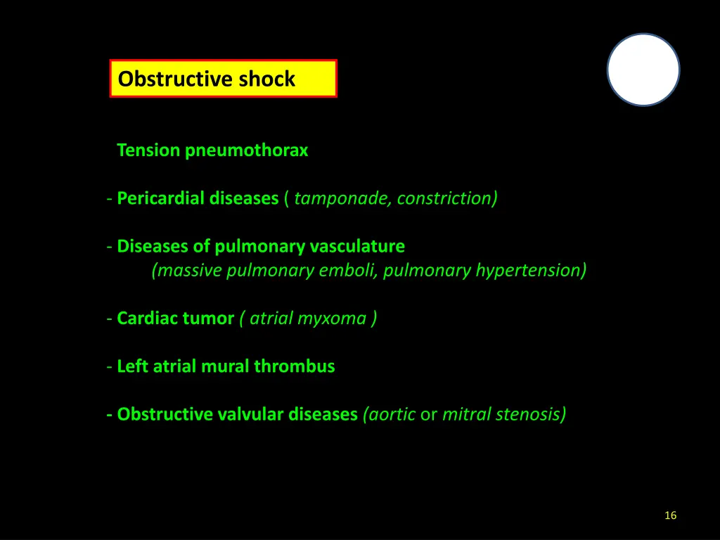 obstructive shock