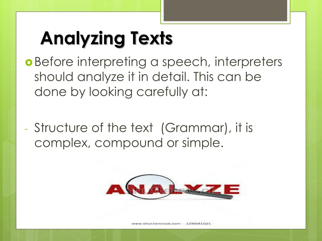 analyzing texts 1