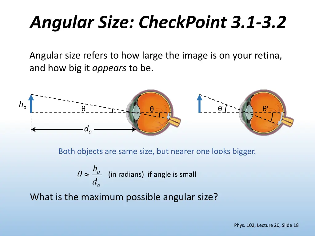 angular size checkpoint 3 1 3 2