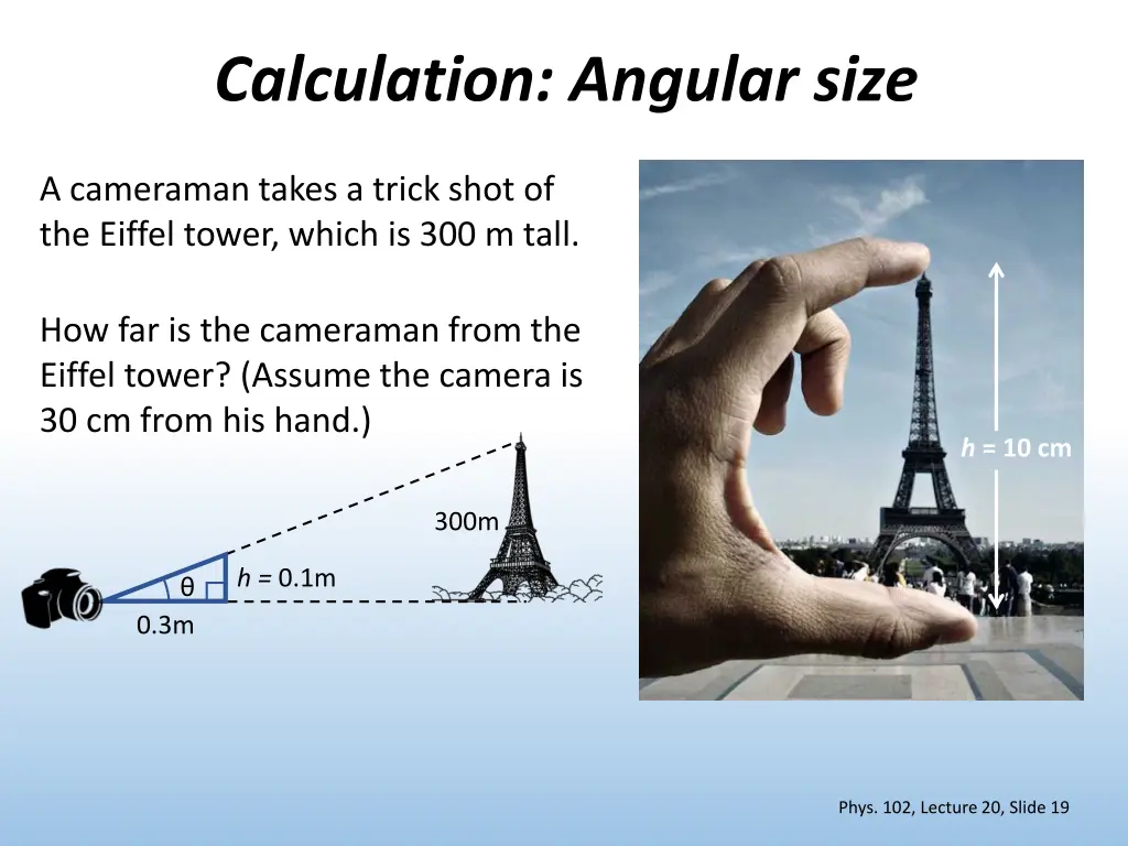 calculation angular size