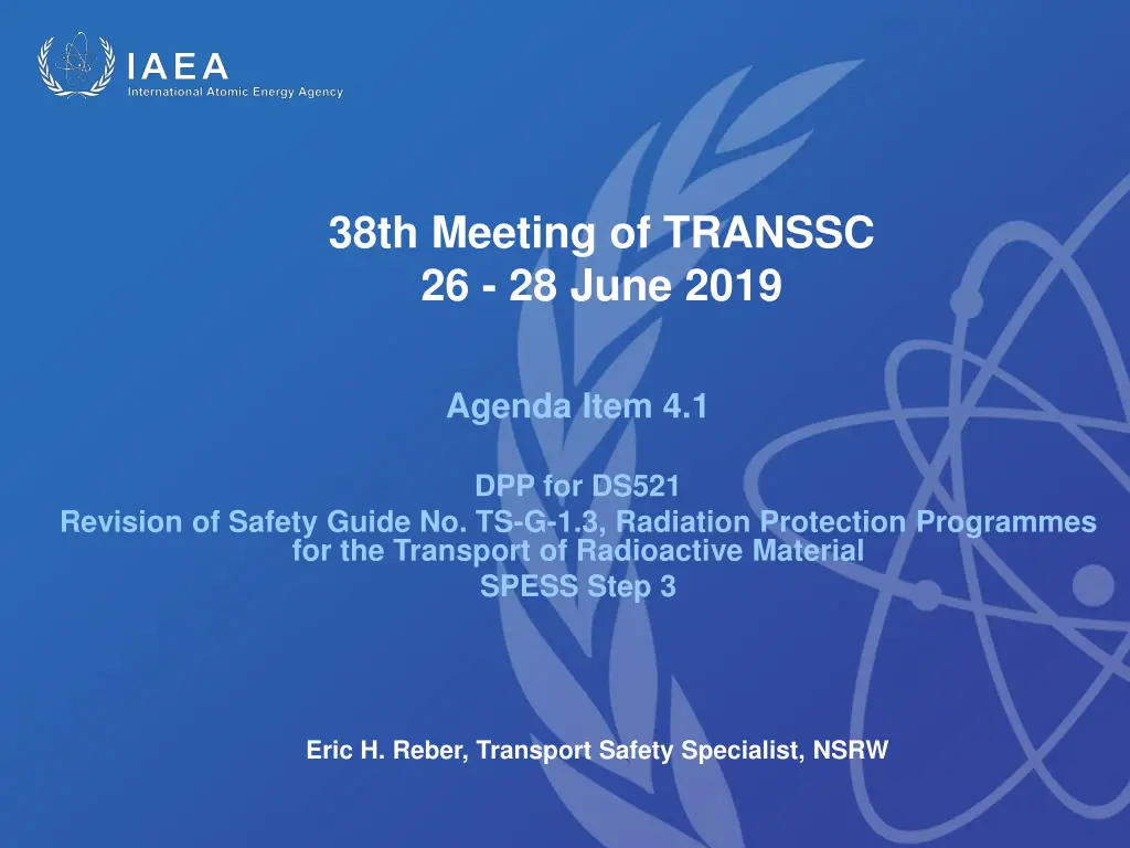 38th meeting of transsc 26 28 june 2019