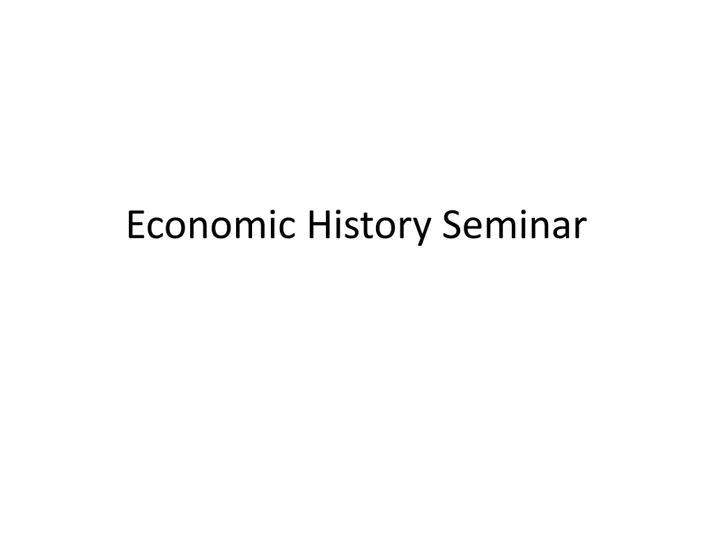 economic history seminar