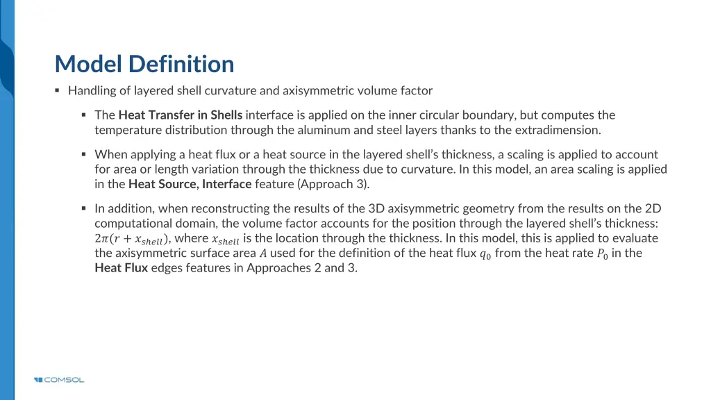 model definition handling of layered shell