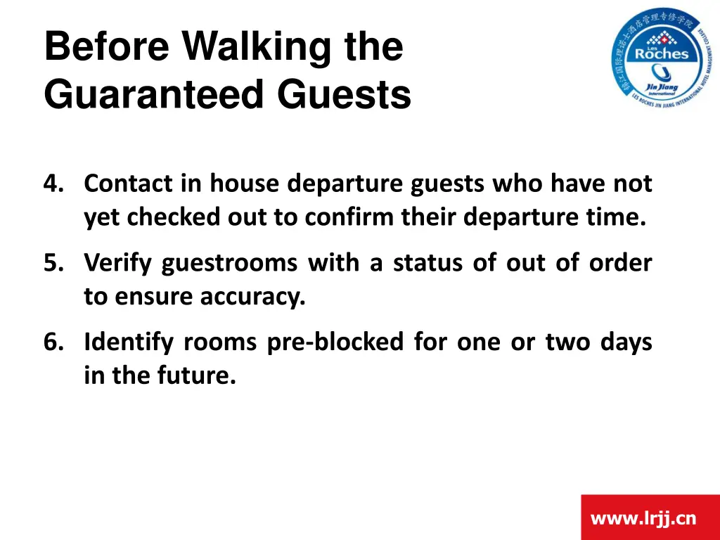 before walking the guaranteed guests 2