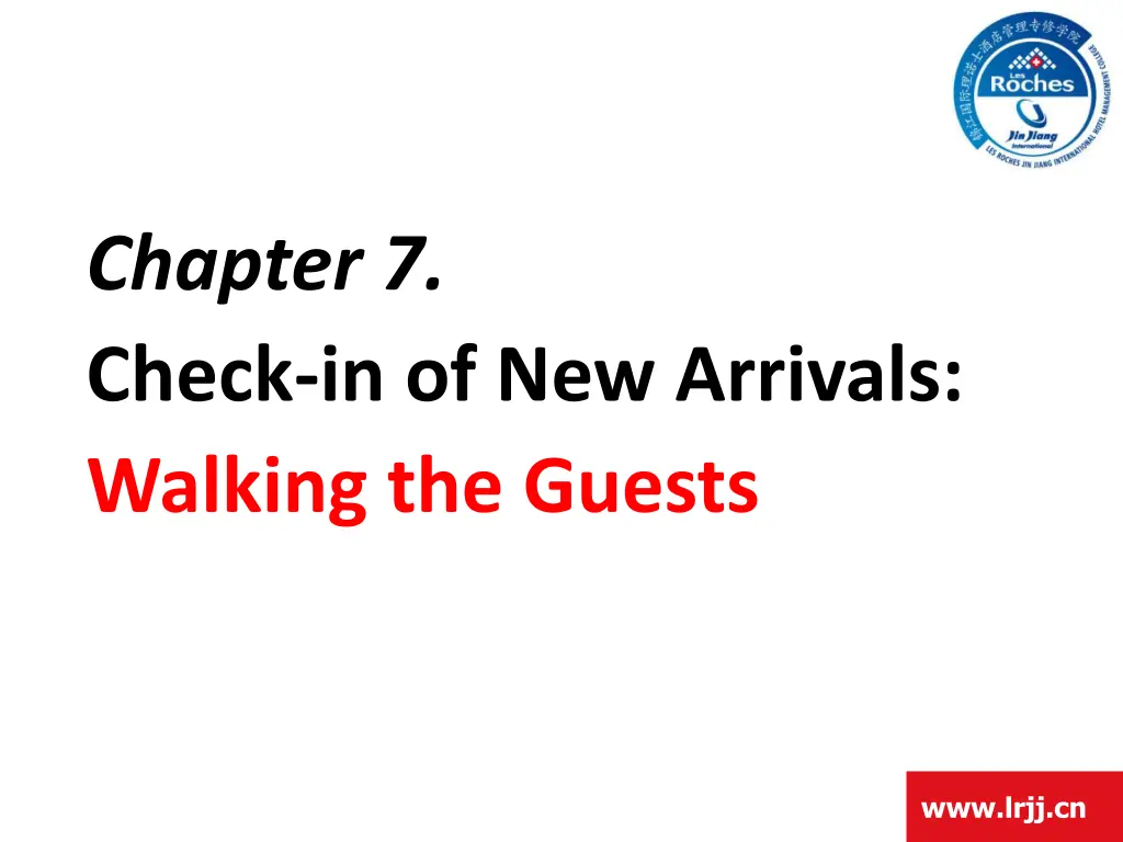 chapter 7 check in of new arrivals walking