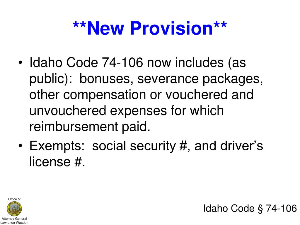 new provision 1
