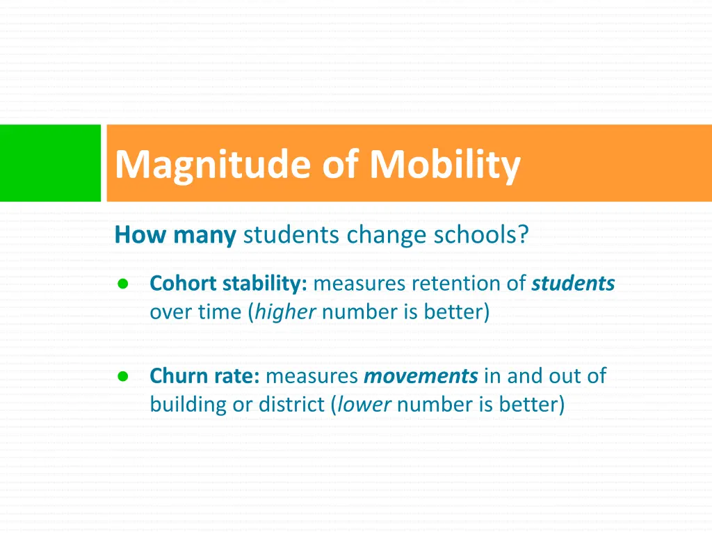 magnitude of mobility