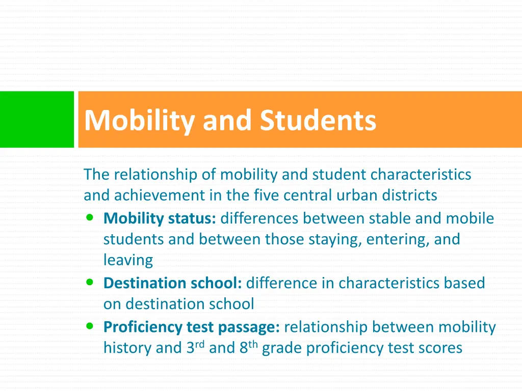 mobility and students