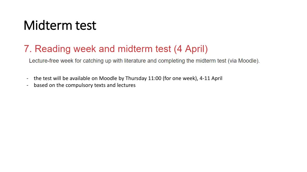 midterm midterm test