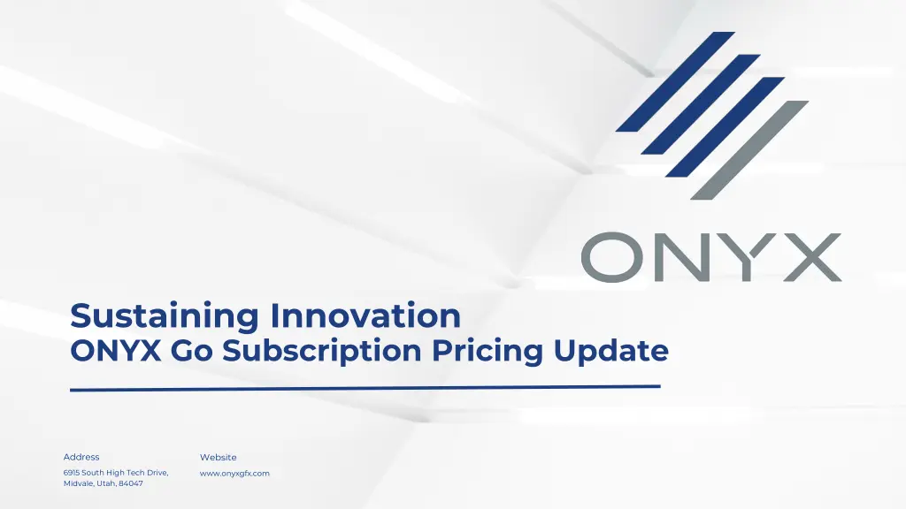 sustaining innovation onyx go subscription