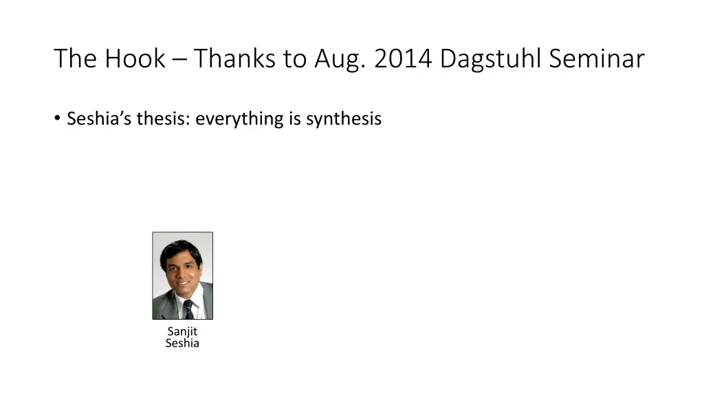 the hook thanks to aug 2014 dagstuhl seminar 1