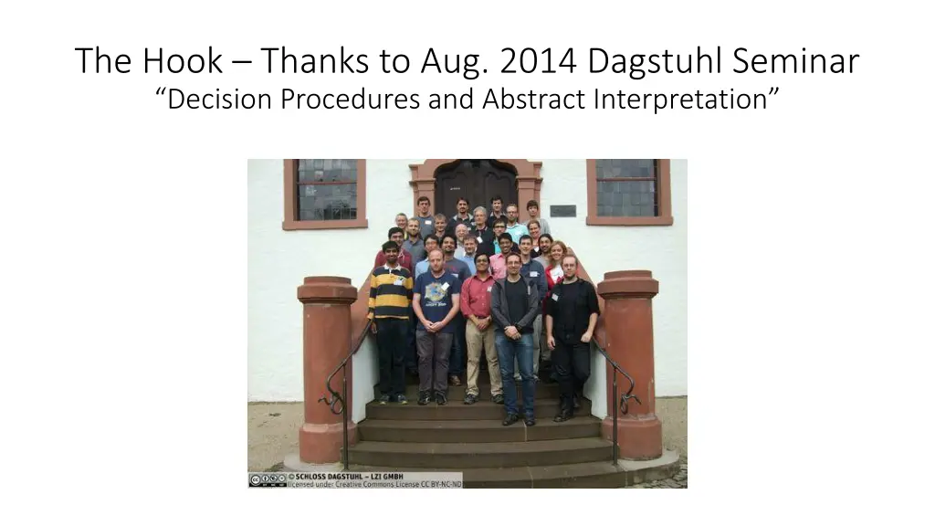 the hook thanks to aug 2014 dagstuhl seminar