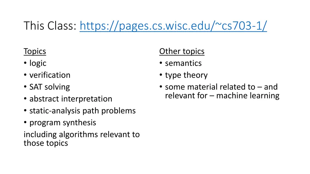 this class https pages cs wisc edu cs703 1 1