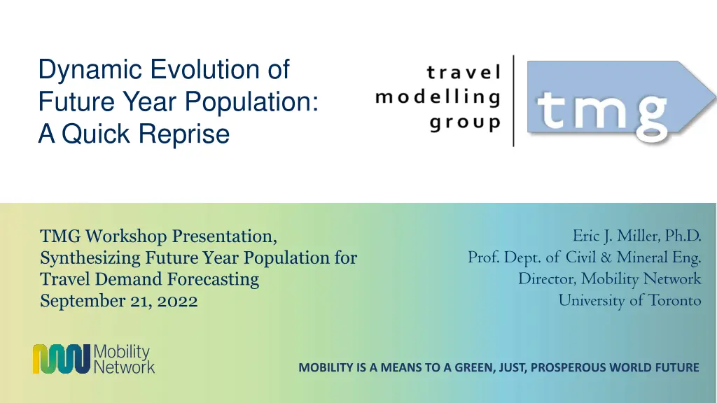 dynamic evolution of future year population
