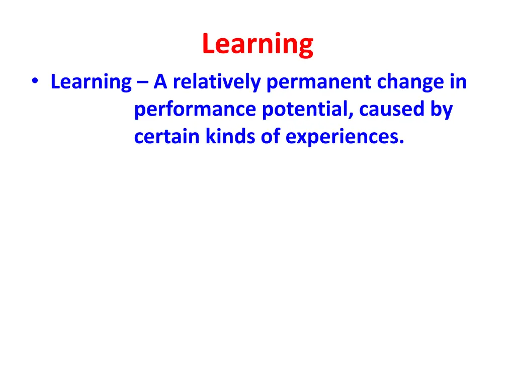 learning 1