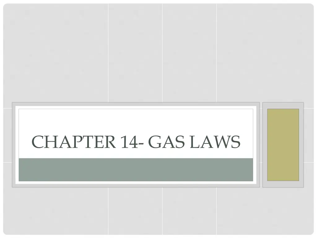 chapter 14 gas laws