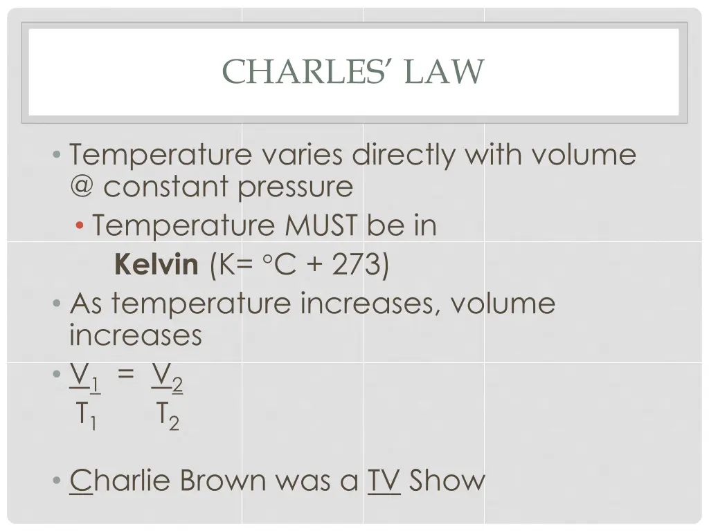 charles law