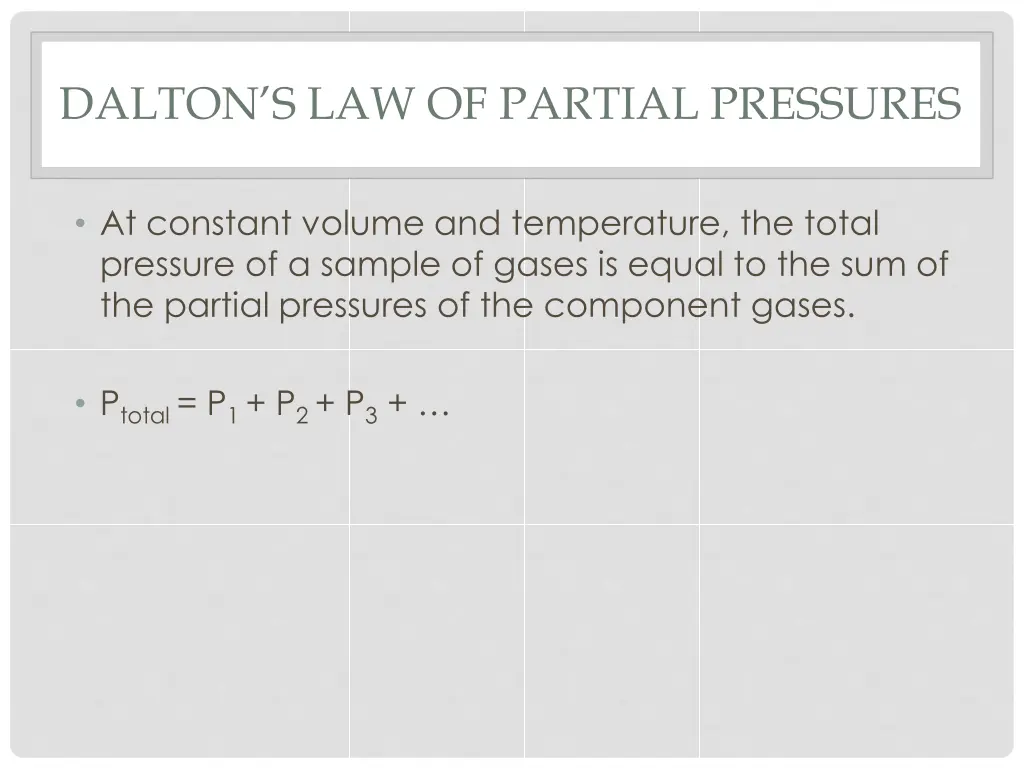 dalton s law of partial pressures