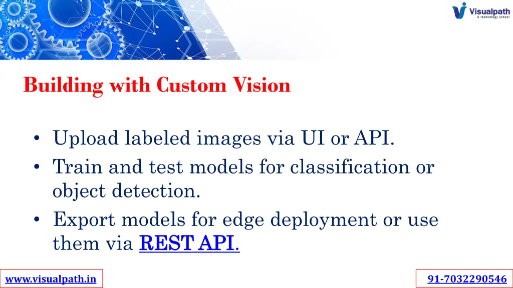 building with custom vision