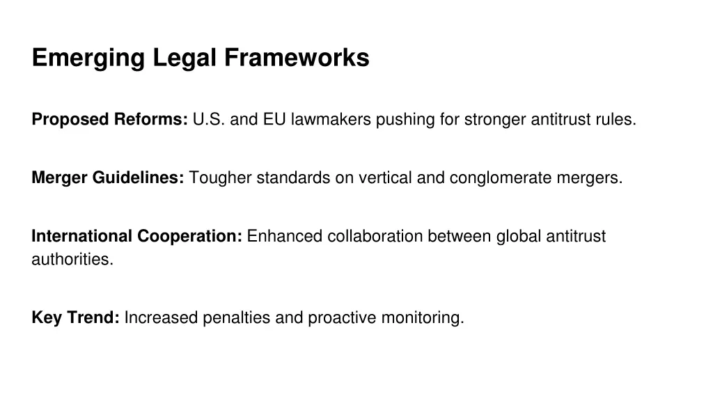 emerging legal frameworks
