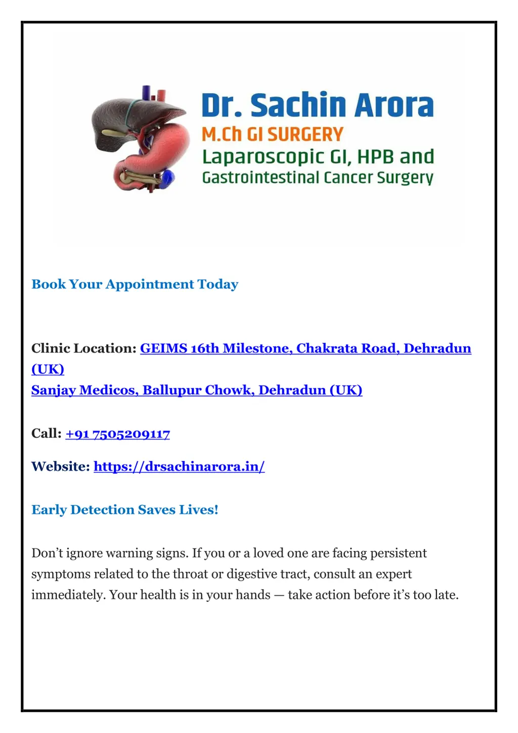 book your appointment today