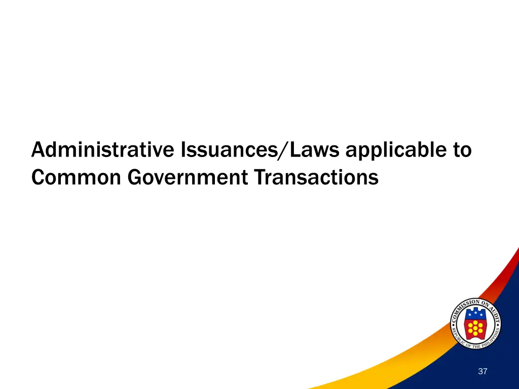 administrative issuances laws applicable