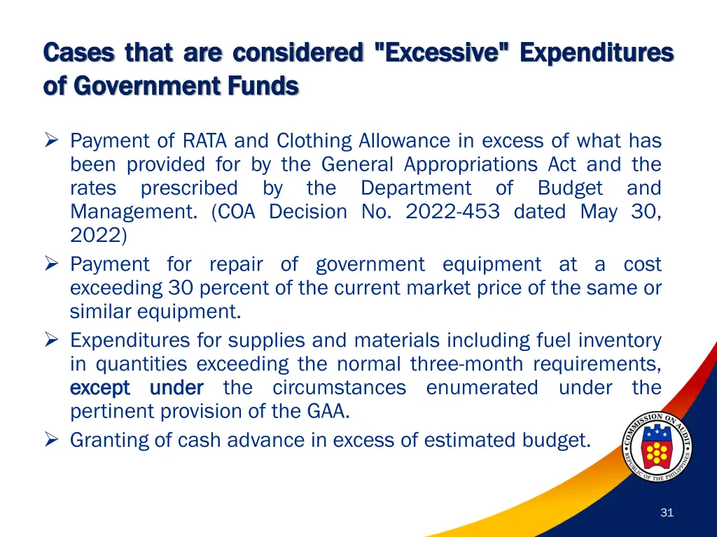 cases cases that of of government government funds