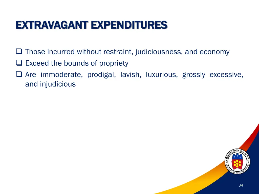 extravagant expenditures extravagant expenditures